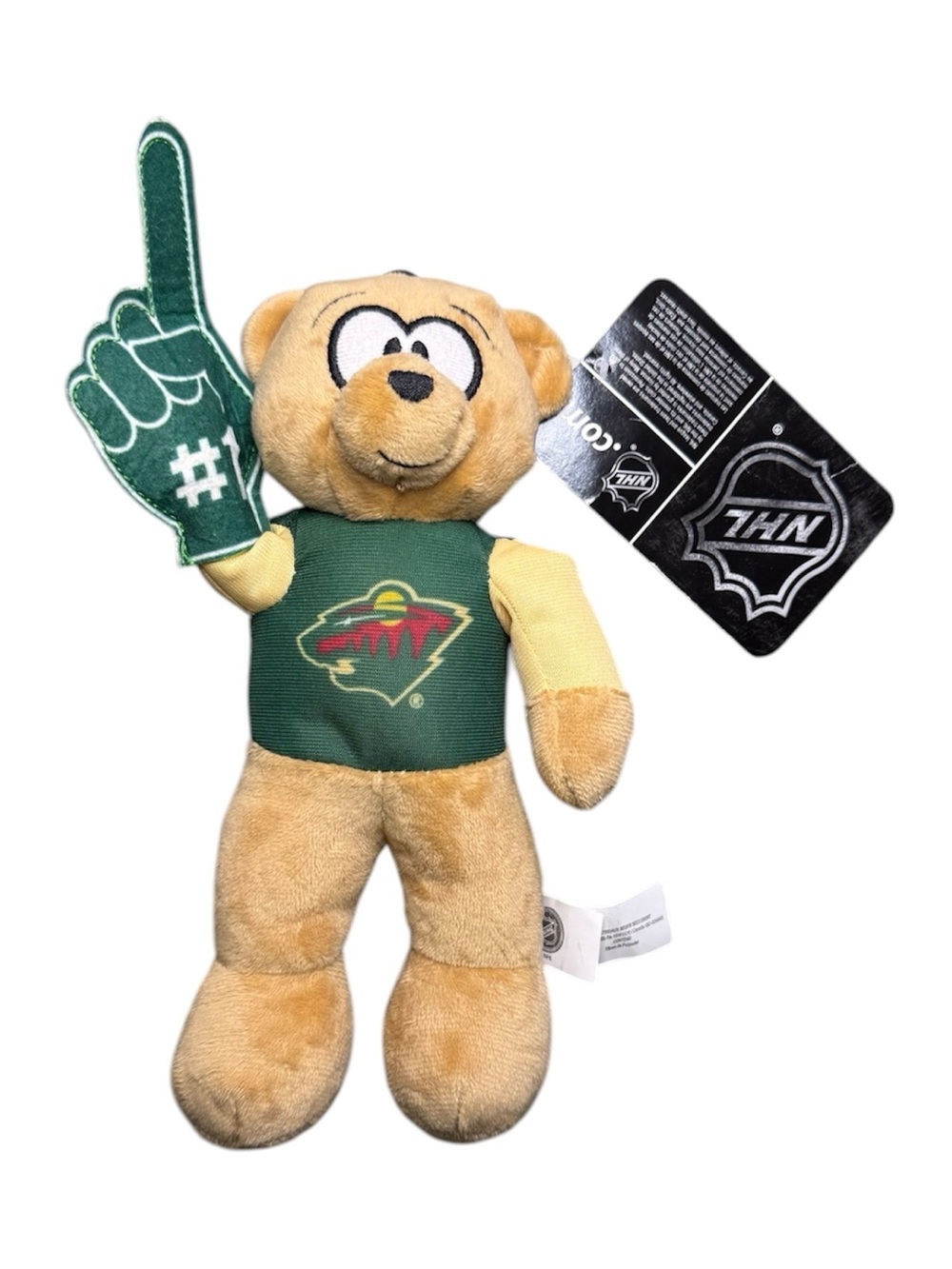 NHL Minnesota Wild Teddy Bear Plush 9" Stuffed Animal Foam Finger Good Stuff